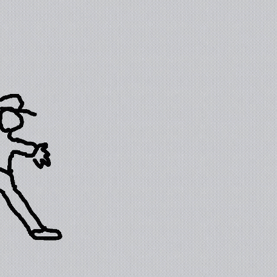 Black And White Drawing Of Man With Crown Next To Plant GIF