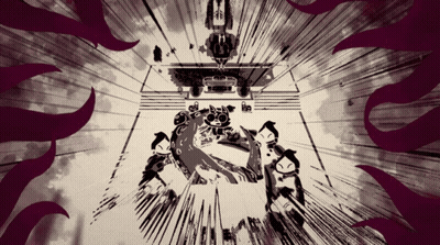 Black And White Drawing Of People In Circle GIF