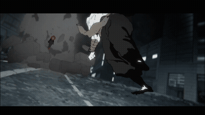 Black And White Drawing Of Person Falling Down Street GIF