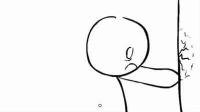 Black And White Drawing Of Person Next To Pole GIF