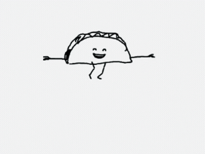 Black And White Drawing Of Sandwich On Trash GIF
