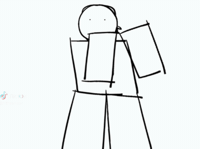 Black And White Drawing Of Smiling Person GIF