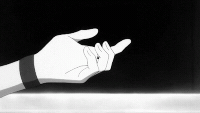 Black And White Drawing Of Two Hands Reaching Out GIF