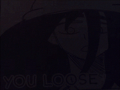 Black And White Drawing Of Woman Saying You Loose GIF