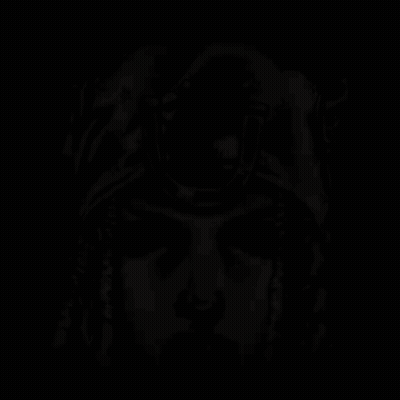Black And White Drawing Of Woman With Red Eyes And Luca.vg GIF
