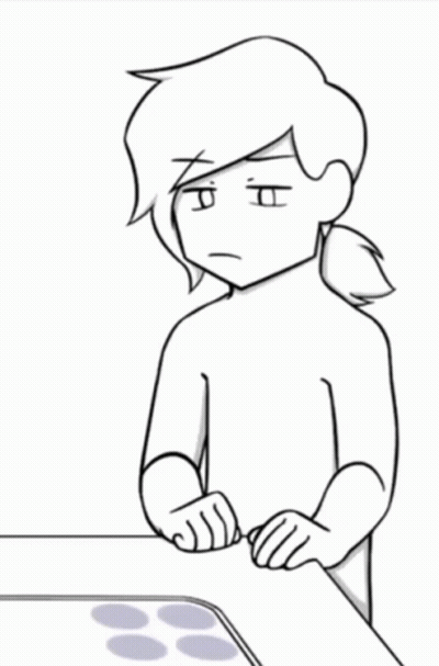 Black And White Drawing Person Speech Bubble Saying Tt GIF