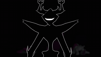 Black And White Drawing Person With Red Circle GIF