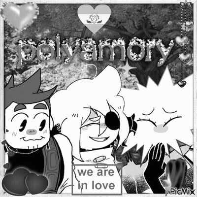 Black And White Drawing Polyamory GIF
