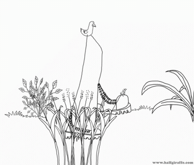 Black And White Drawing Www.halfgiraffe.com GIF