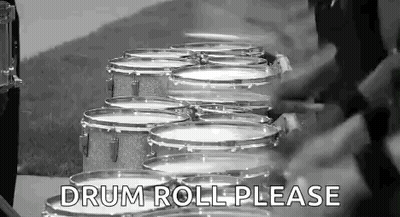 Black And White Drum Roll Please GIF