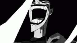 Black And White Evil Laugh GIF