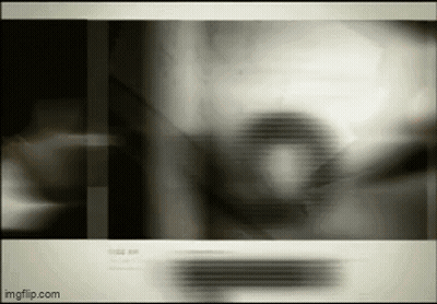 Black And White Face On Computer Screen GIF