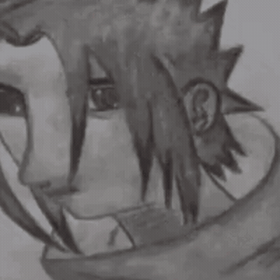 Black And White Face With Scarf GIF