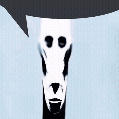 Black And White Face With Star Background GIF