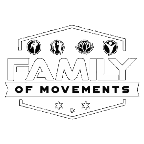 Black And White Family Of Movements Logo Sticker