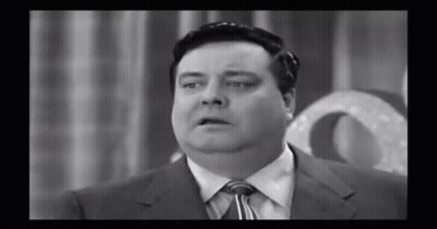 Black And White Fat Man In Suit And Tie GIF