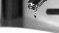 Black And White Faucet Water Drip GIF