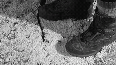 Black And White Feet In Boots GIF