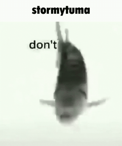 Black And White Fish Saying Stormytuma GIF
