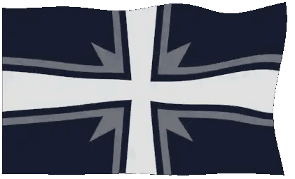Black And White Flag With Cross Sticker