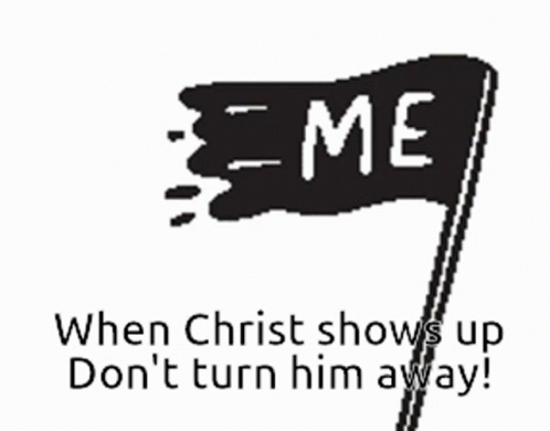 Black And White Flag With Me GIF