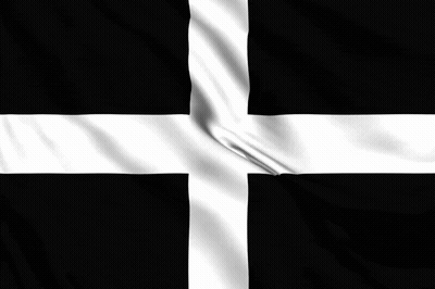 Black And White Flag With White Cross GIF