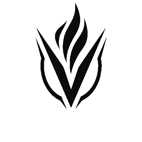 Black And White Flame Logo Sticker