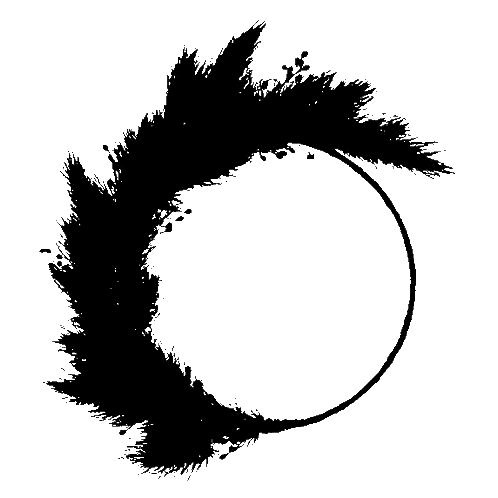 Black And White Flower Lover Logo Sticker