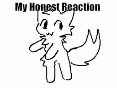 Black And White Fox Drawing My Honest Reaction GIF