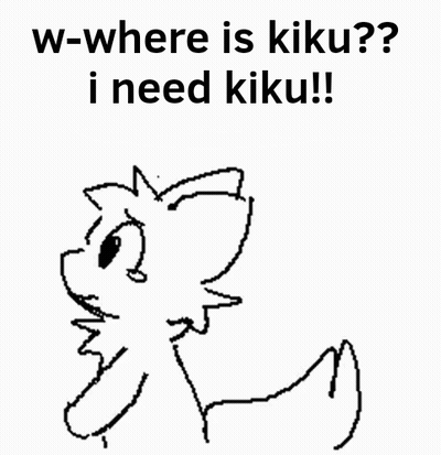 Black And White Fox Saying Where Is Kiku GIF