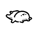 Black And White Frog Lying On Back Sticker