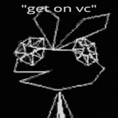 Black And White Frog With Bow Saying Get On VC GIF