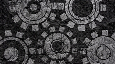 Black And White Gears Drawing GIF