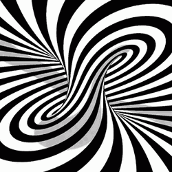 Black And White Geometric Spirals Optical Illusions GIF