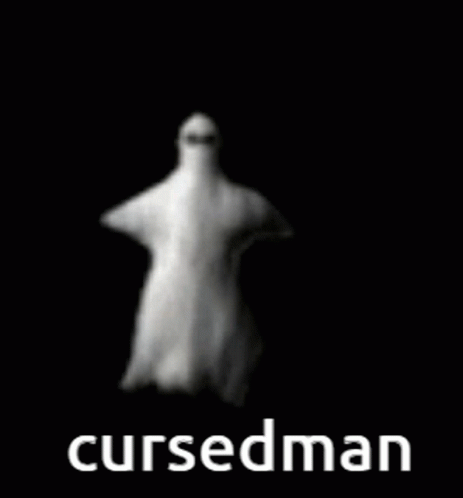 Black And White Ghost Cursedman GIF