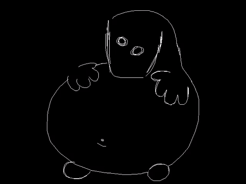 Black And White Ghost Drawing GIF