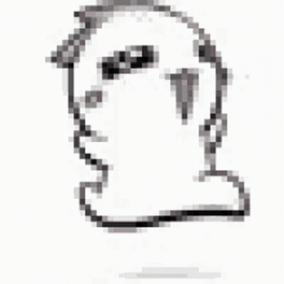 Black And White Ghost With Sunglasses And Hat GIF