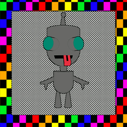 Black And White Gir Robot GIF