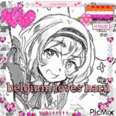 Black And White Girl Belgium Loves Hard GIF