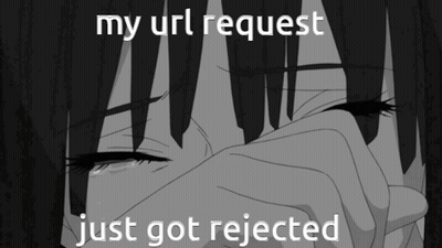 Black And White Girl Crying My URL Request Rejected GIF