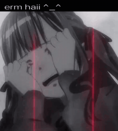 Black and White Girl Crying Saying Erm Haii