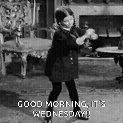 Black And White Girl Dancing Saying Good Morning It's Wednesday GIF