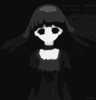 Black And White Girl In Black Dress GIF