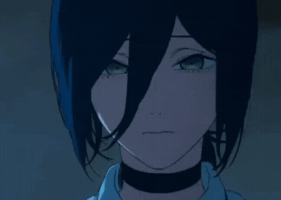 Black And White Girl In Rain Eyes Closed GIF