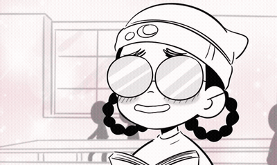 Black And White Girl In Sunglasses And Beanie GIF