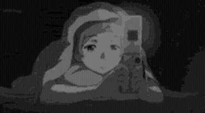 Black And White Girl Laying Down Holding Game Controller GIF