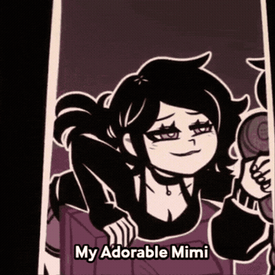 Black And White Girl My Adorable Mimi GIF