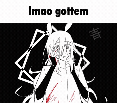 Black And White Girl Saying Imao Gottem GIF