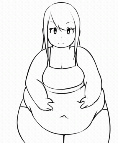Black And White Girl With Large Belly GIF