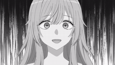 Black And White Girl With Long Hair GIF